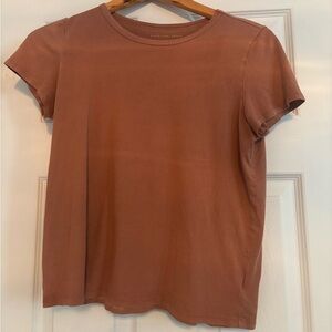 American Eagle Outfitters Women's Tan Short Sleeve Tee